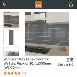 Grey Windsor tiles from B&Q