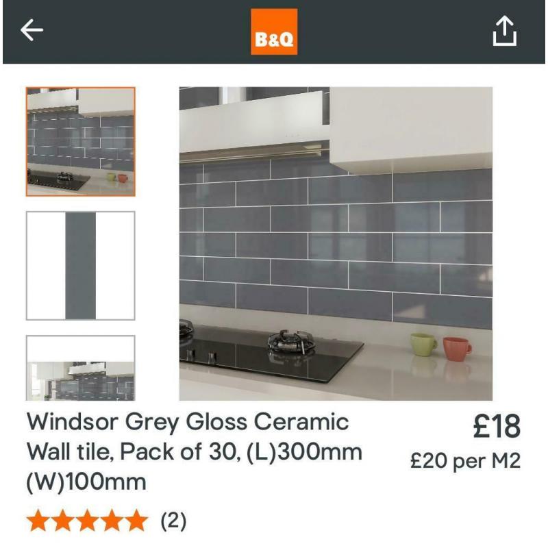 Grey Windsor tiles from B&Q