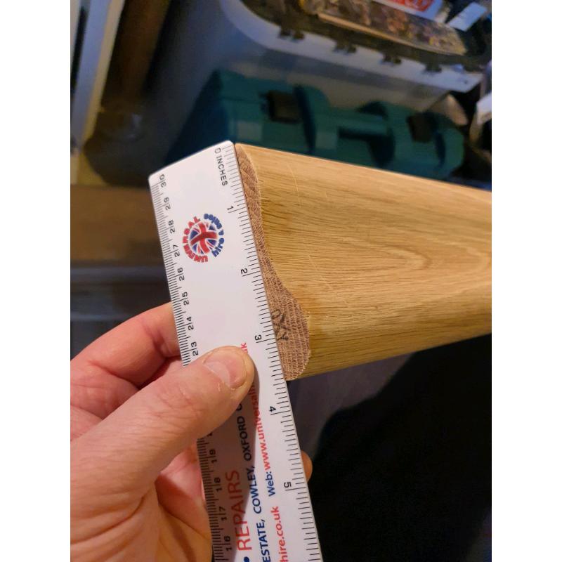 American white oak pigs ear moulded handrail