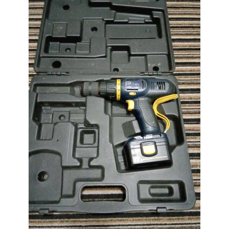 pro 12 V cordless drill with battery but no charger