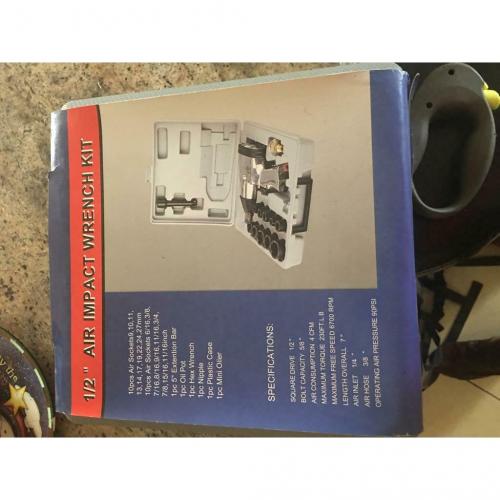 SAMTOOLS Half inch air impact socket set and gun