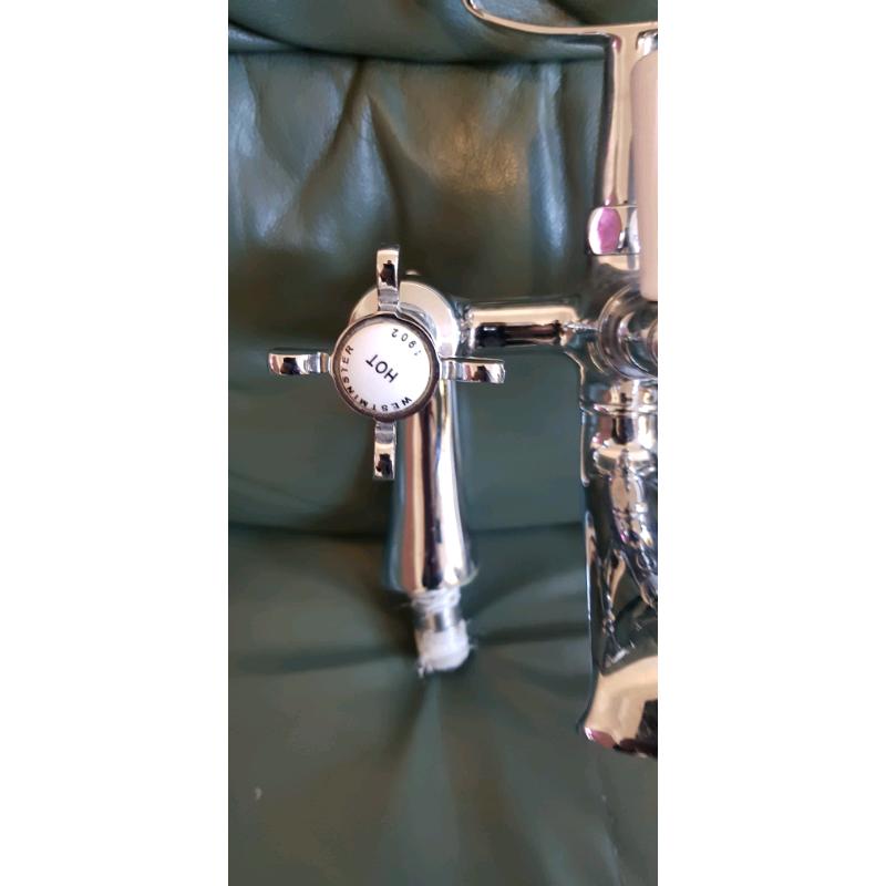 Mixer bath shower taps chrome