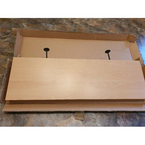 Beech effect Floating shelf (L)800mm (D)250mm (Argos) Quantity: 3