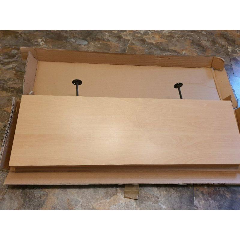 Beech effect Floating shelf (L)800mm (D)250mm (Argos) Quantity: 3