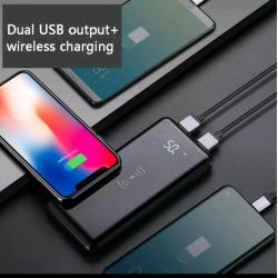 Qi Wireless 30000mah Power Bank Wireless Charger For iPhone Samsung
