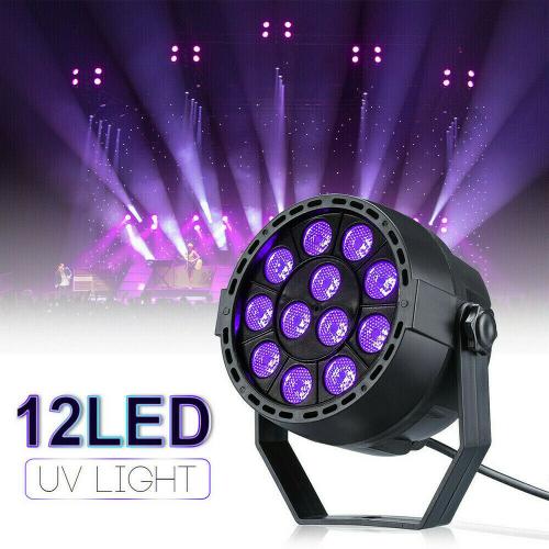 12 LED DJ ULTRAVIOLET BLACKLIGHT UV STAGE LIGHTING DISCO PARTY SPOTLIGHT LARGE.*