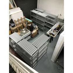 Various Eko Shelving units - made for commercial freezer - configuarable
