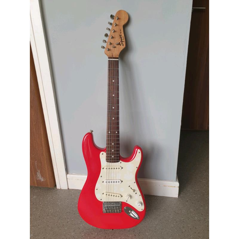 Guitar squier mini stratocaster travel guitar, kids guitar 3/4.