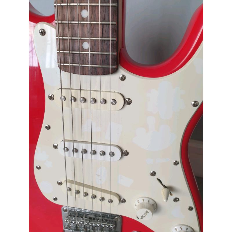 Guitar squier mini stratocaster travel guitar, kids guitar 3/4.