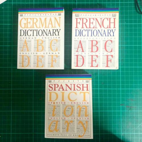 French, German, Spanish dictionary set