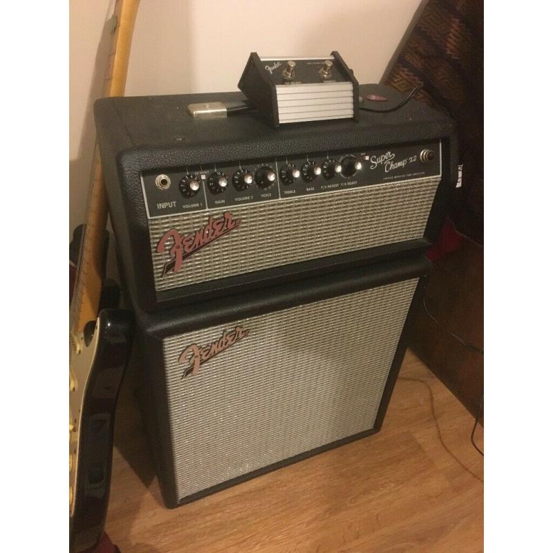 FENDER SUPER CHAMP X2 AND SC112 CABINET 1X12 80W SPEAKER & FOOTSWITCH