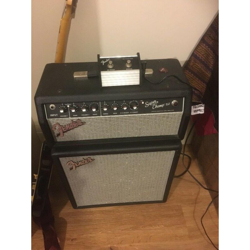 FENDER SUPER CHAMP X2 AND SC112 CABINET 1X12 80W SPEAKER & FOOTSWITCH