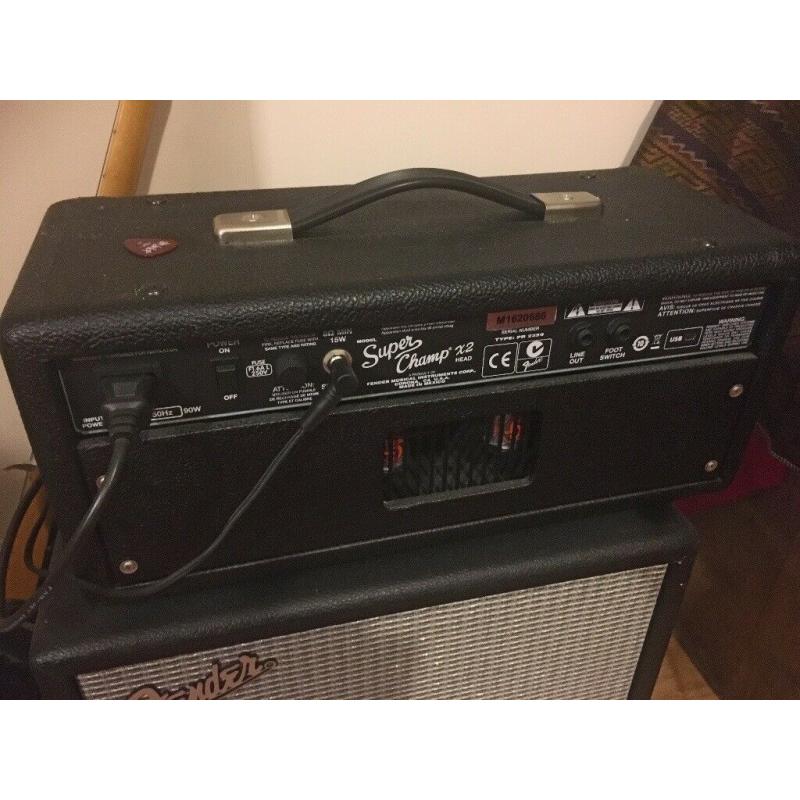 FENDER SUPER CHAMP X2 AND SC112 CABINET 1X12 80W SPEAKER & FOOTSWITCH