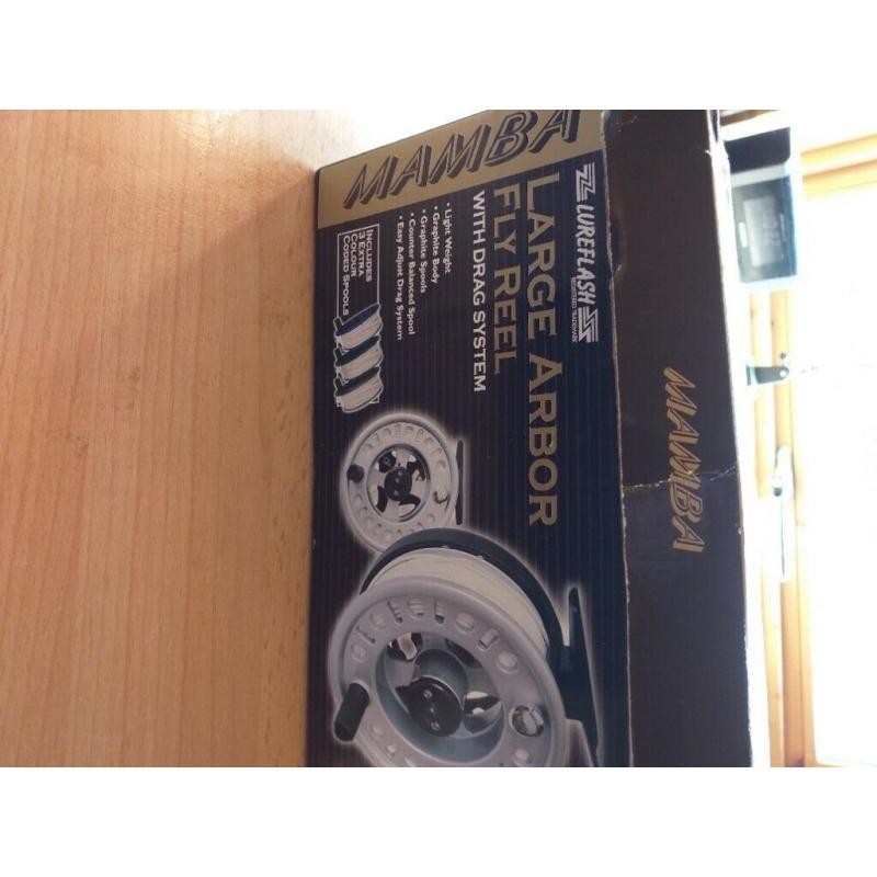 Lureflash Mamba Fly Reels and extra spools with lines