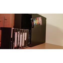 LARGE BUNDLE OF VHS VIDEO TAPES + HEAD CLEANER & STORAGE BOX (Disney, Batman, TV, movies, musicals )