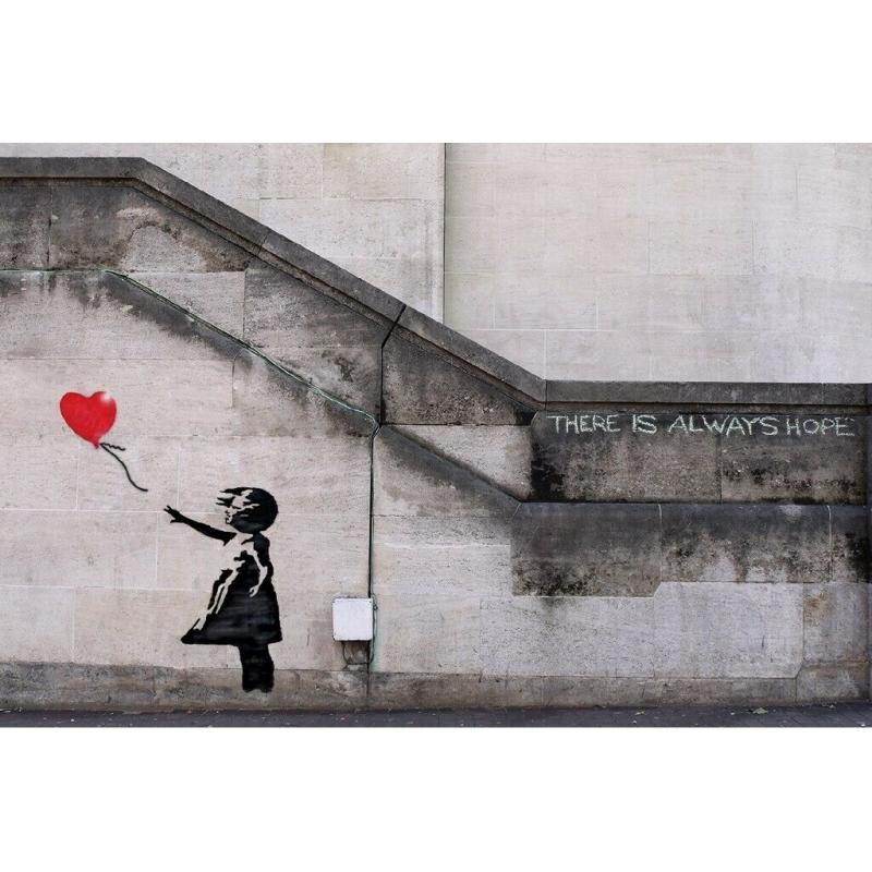 Banksy Poster Balloon Girl There is Always Hope Street Art A2 Paper Laminated Encapsulated Graffiti