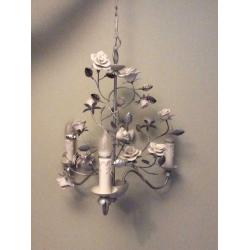 Vintage Chabby Chic Ceramic Rose Chandelier