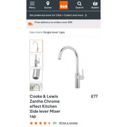 Kitchen mixer tap new cooke &lewis