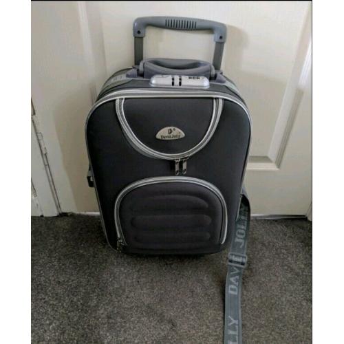 David Jolly branded - small carry on suitcase -Like new - used once with lock on top.