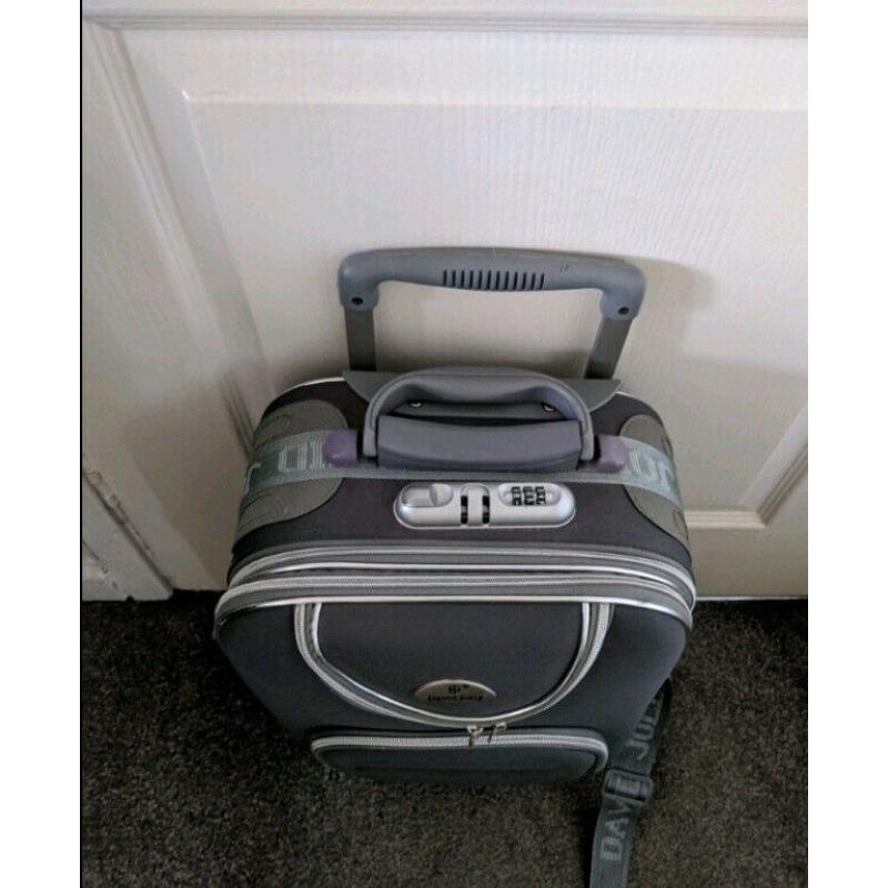 David Jolly branded - small carry on suitcase -Like new - used once with lock on top.