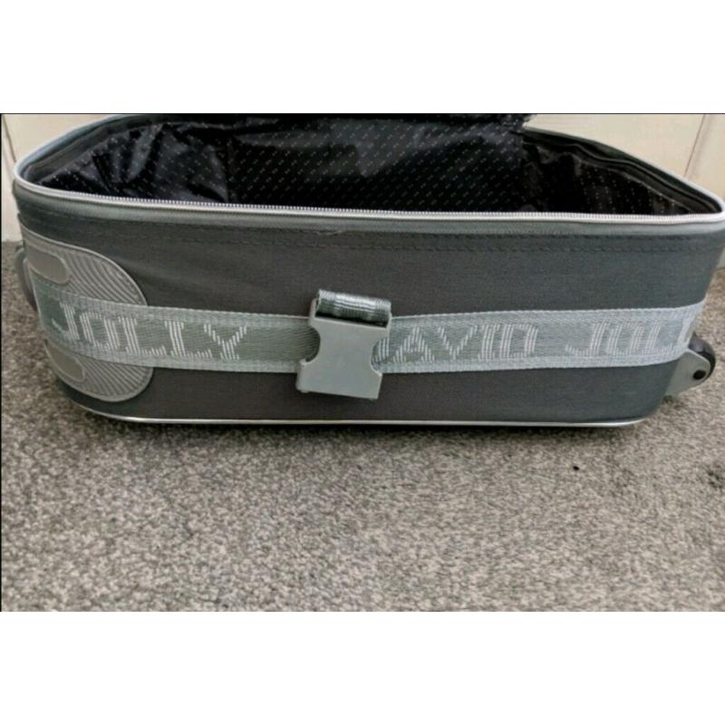 David Jolly branded - small carry on suitcase -Like new - used once with lock on top.