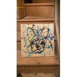 Rustic French Bulldog Art