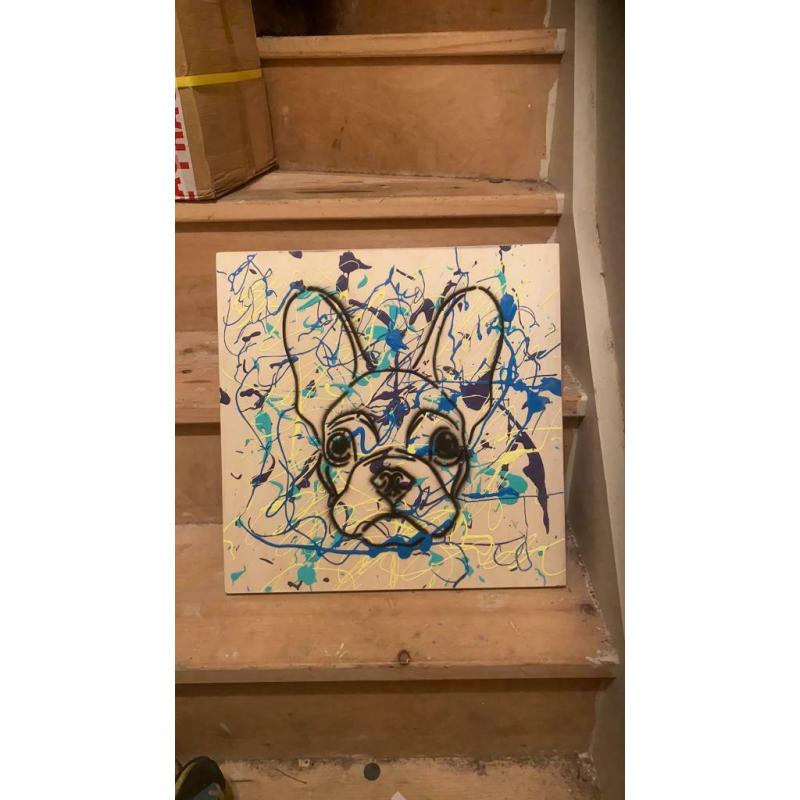 Rustic French Bulldog Art