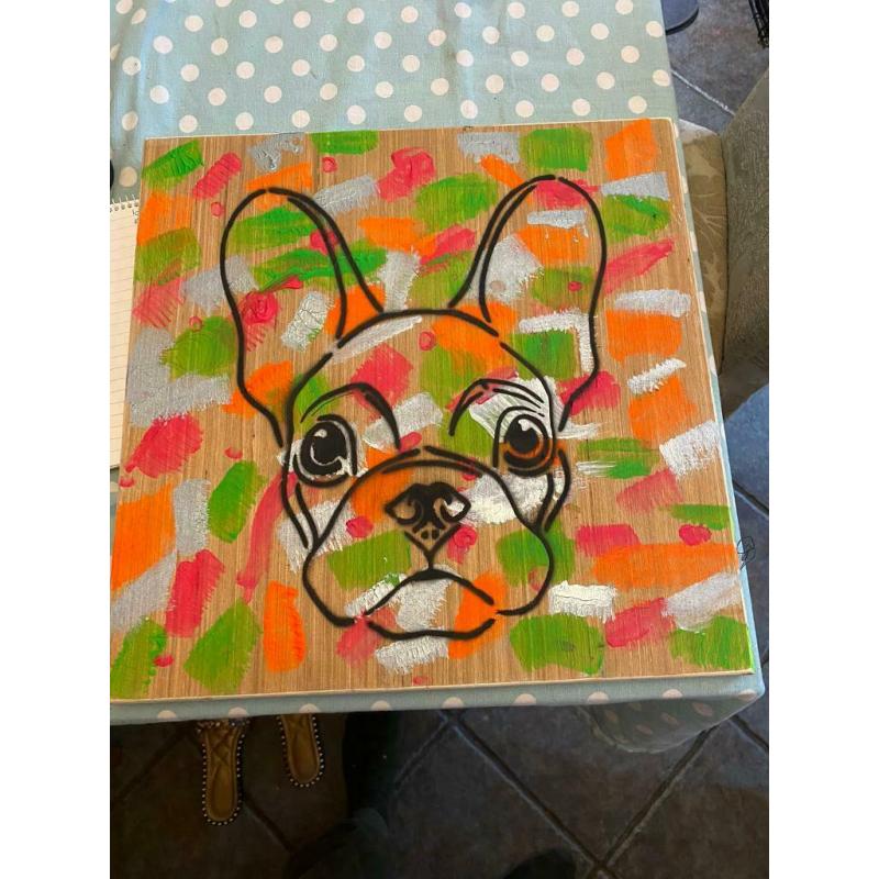 Rustic French Bulldog Art