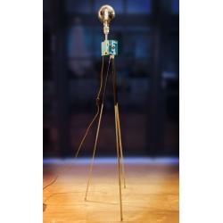 Upcycled Vintage 1930s Art Deco Kodak Beau Blue Tripod Lamp