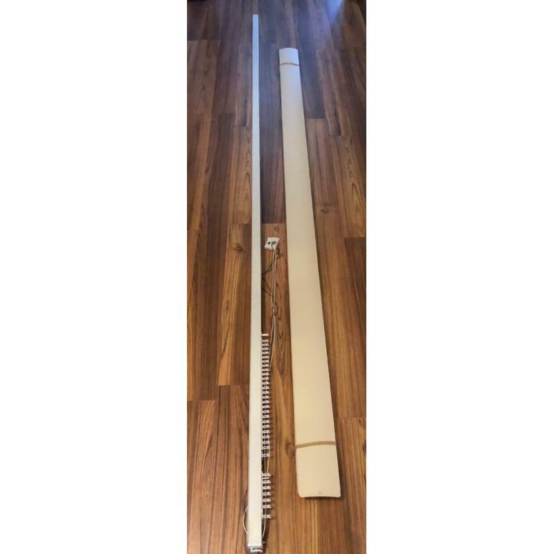 Rigid vertical PVC blind for patio or french doors 2500 wide by 2020 drop
