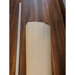 Rigid vertical PVC blind for patio or french doors 2500 wide by 2020 drop