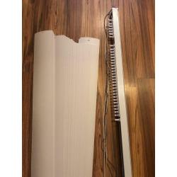 Rigid vertical PVC blind for patio or french doors 2500 wide by 2020 drop