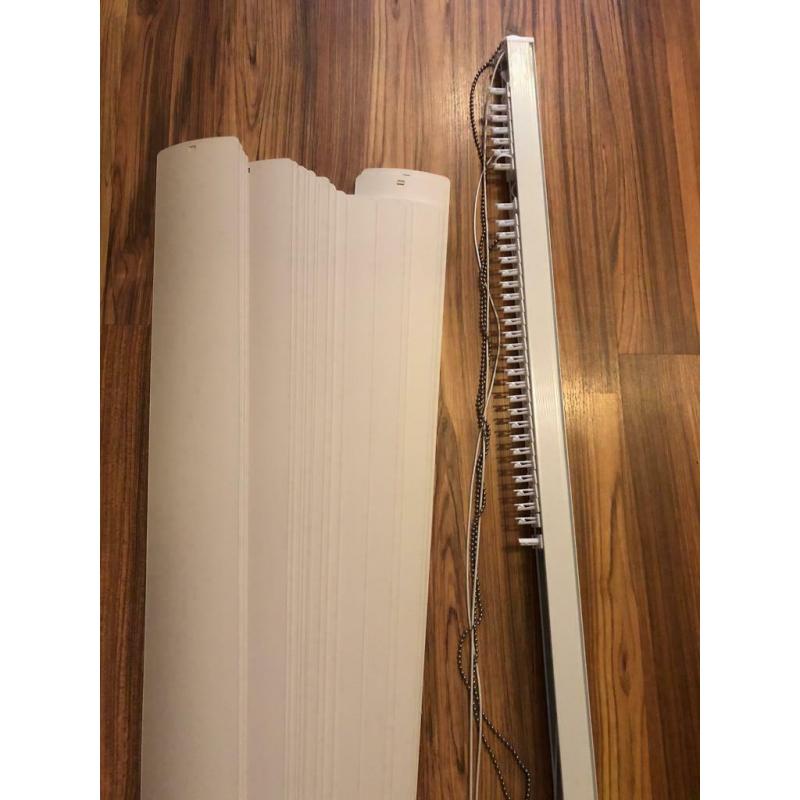 Rigid vertical PVC blind for patio or french doors 2500 wide by 2020 drop