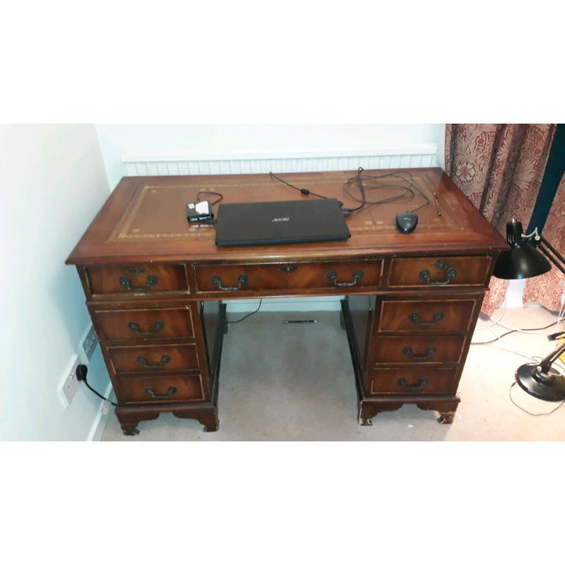 Georgian desk. Leather top. Excellent condition.