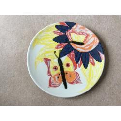 Lorna Bailey Prototype Butterfly on a Flower Charger