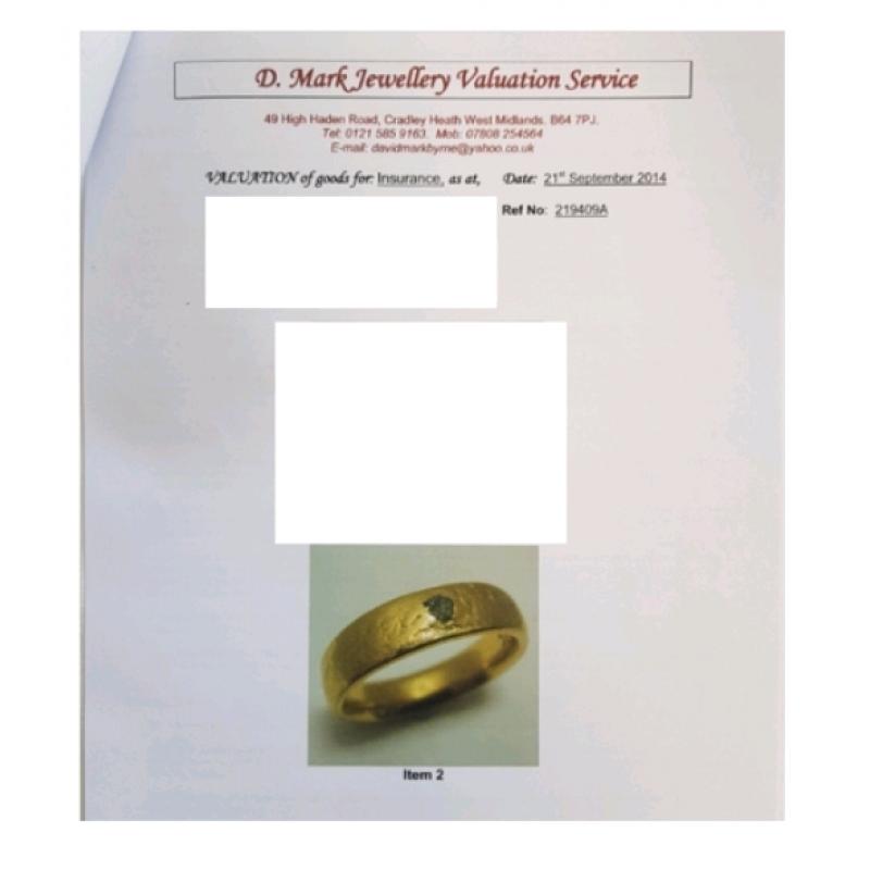 Mens handmade unique wedding band