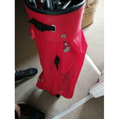 Golf clubs and bag