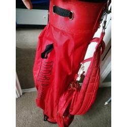 Golf clubs and bag