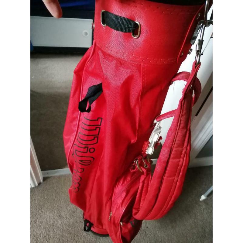 Golf clubs and bag