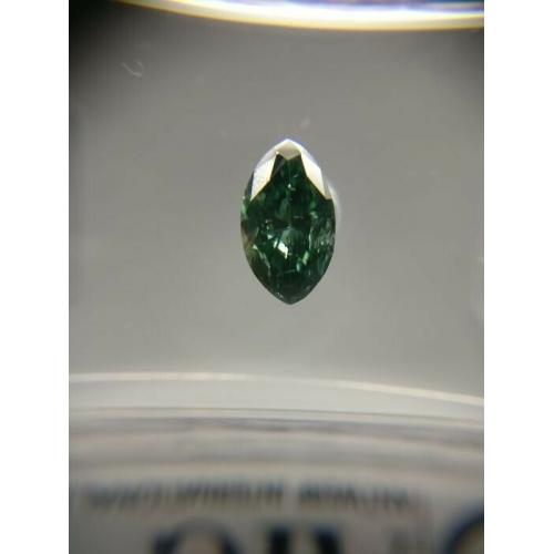 diamond Fancy Deep Bluish Green SI3 0,44 ct Marquise cut