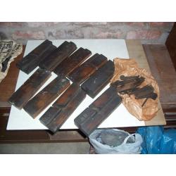 9 Vintage Wooden Moulding Planes