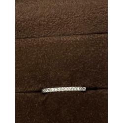 Womens 18ct White Gold Diamond Wedding Band Size O