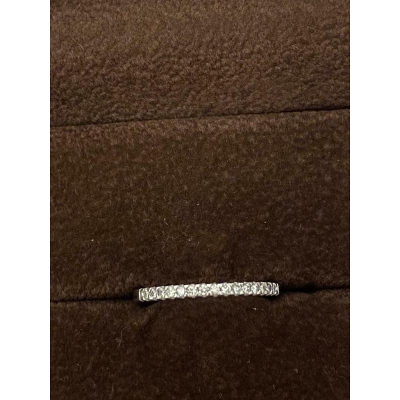 Womens 18ct White Gold Diamond Wedding Band Size O