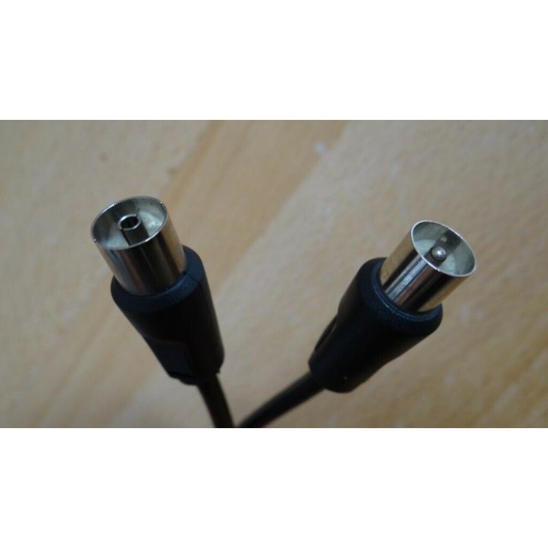 TV AERIAL Male to Female Coaxial Cable 1.5m 150cm Antenna Socket Extension Freeview SKY DVD VCR IG3