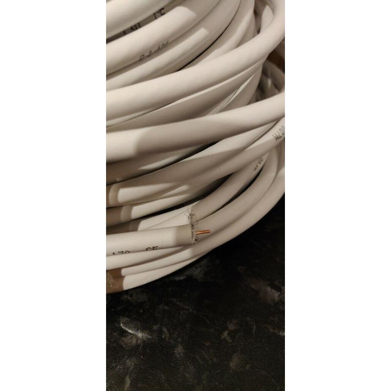30m (98.43 ft.) HQ Satellite Coaxial Cable 130dB - White (NEW)
