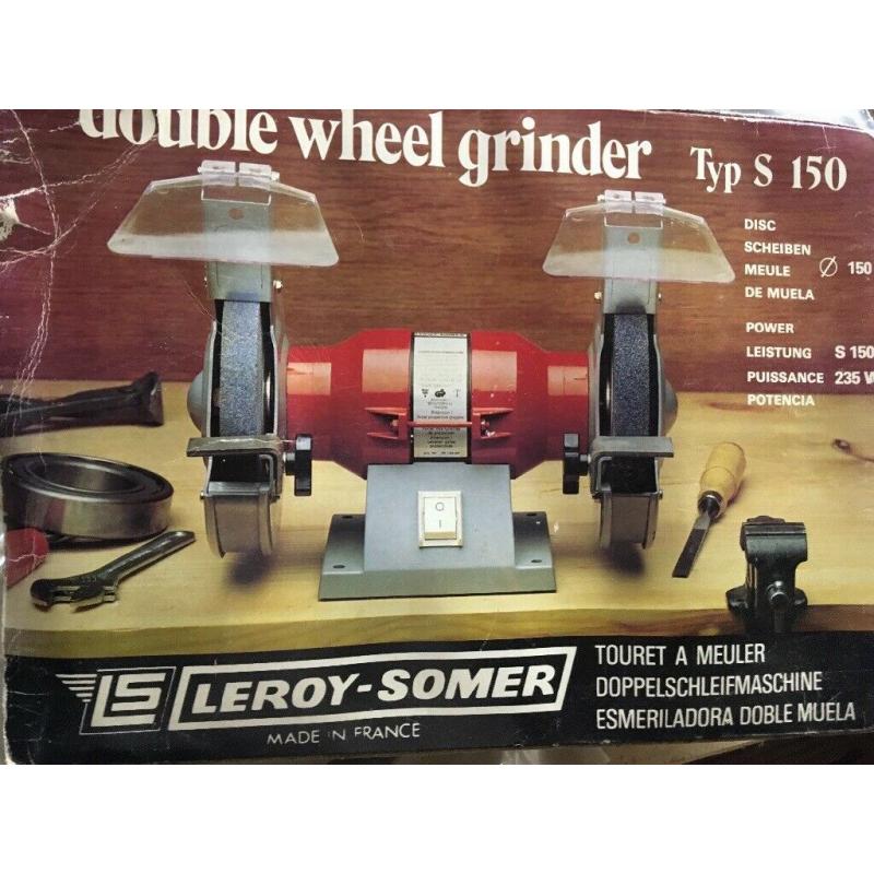 Leroy-Somer double wheel grinder unused see description