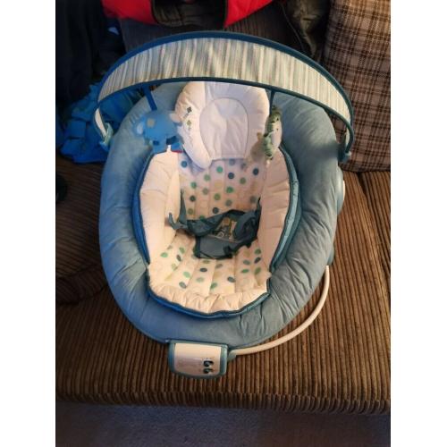 Blue baby bouncer