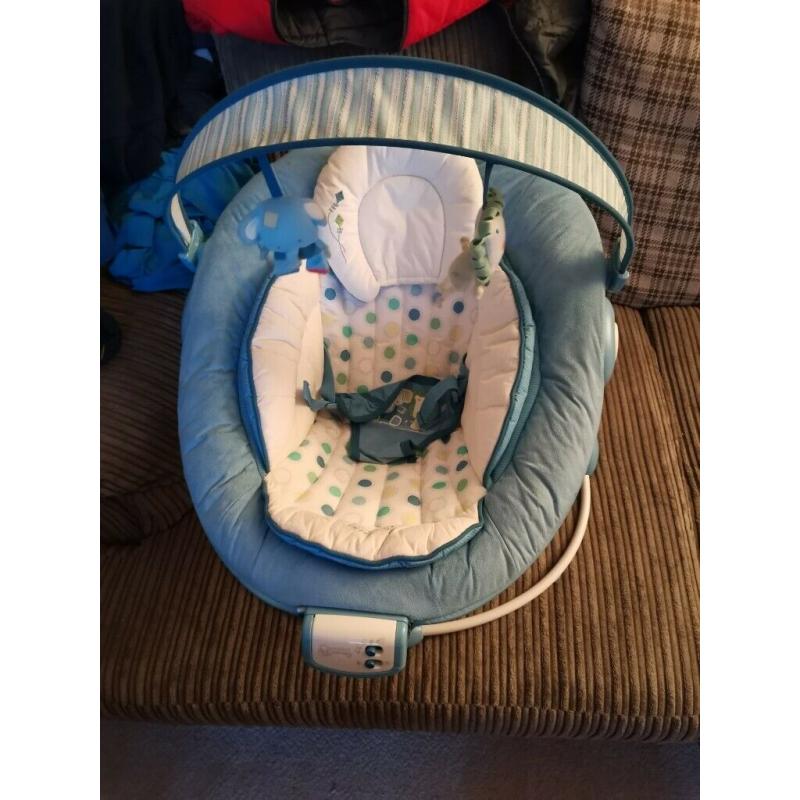 Blue baby bouncer