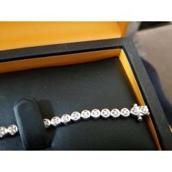18ct diamond white gold 2ct diamond tennis bracelet