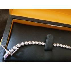 18ct diamond white gold 2ct diamond tennis bracelet